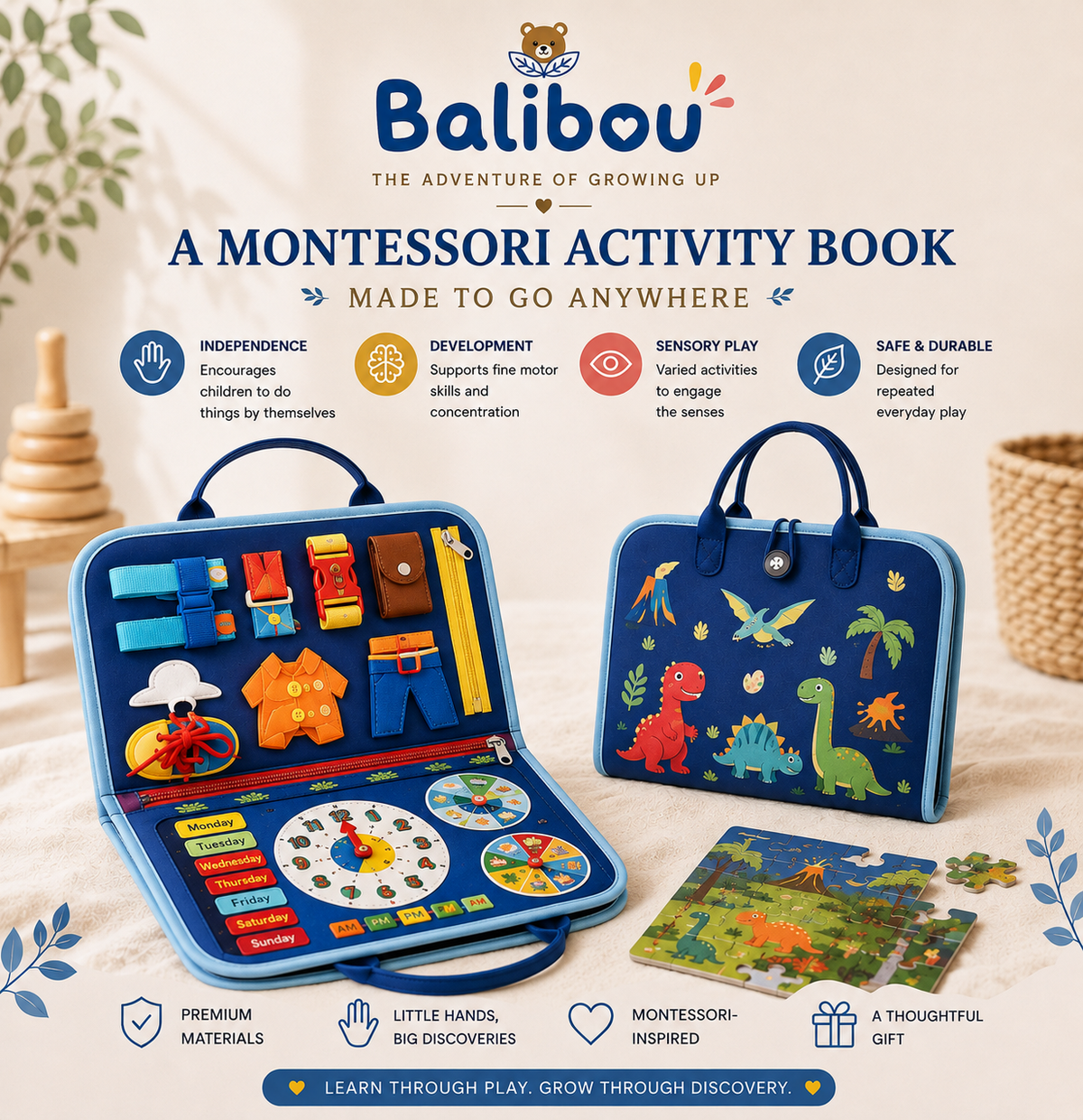 Balibou™ — Up to 30 minutes of calm, screen-free.